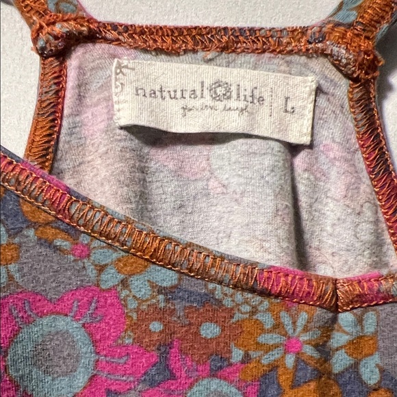 Natural Life Lucy Jumpsuit Size L Floral Flowy Boho Oversized Comfy EUC Cottage - Picture 5 of 9